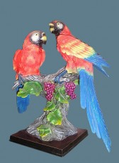 попугаи пара статуя